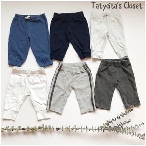 Bundle pack of 6 Pants Baby Boy 3 months